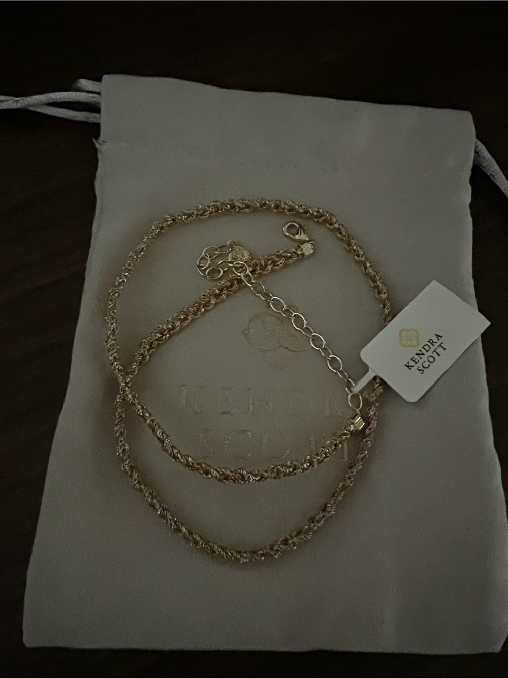 Kendra Scott Gold Colored Braided Rope Necklace